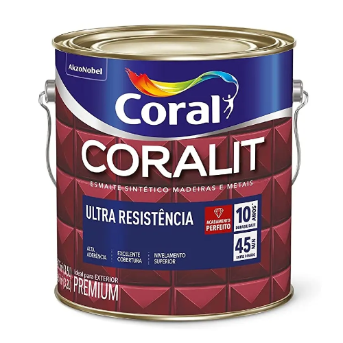 Esmalte Coralit Alto Brilho Cinza Médio de 3,6L Coral